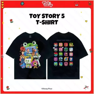 Toy Story 5 In Me 220g Áo thun cotton dày Buzz Woody Jessie Bo Peep Lilypad Áo sơ mi đi du lịch gia đình