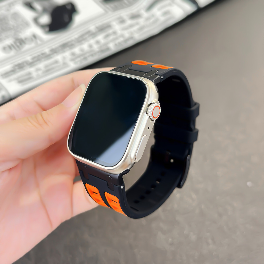 Dây đeo silicon cho Apple Watch Series11 / 10 46mm 42mm Ultra3 / 2 / 1 49mm 9 8 7 6 SE3 5 45mm 44mm 42mm 41mm 40mm