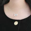 Tỏa sáng Zircon Swan Vòng Cổ Nữ Thép Titan Chống Phai Màu Dây Xích Xương Đòn Thanh Lịch Khí Khí Nhiều Màu Tùy Chọn