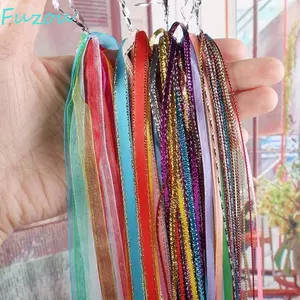 Công cụ tạo kiểu tóc FUJIOU Phối màu 5 ~ 100 Cái / bộ Sợi lụa Dệt Dây thủ công Ruy băng xoắn Đan