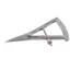 FUHUIOT Eyelid Caliper, Caliper nhãn khoa bằng thép không gỉ 20mm, Oculoplastic Đầu cố định Điều chỉnh vít Đầu thẳng / uốn cong Dụng cụ mắt Phẫu thuật nhãn khoa