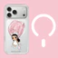 Ốp Điện Thoại Nữ Thiên Thần Từ Tính Cho iPhone 17 Pro Max 16 Pro 15 14 Vỏ Bảo Vệ mờ mờ mờ