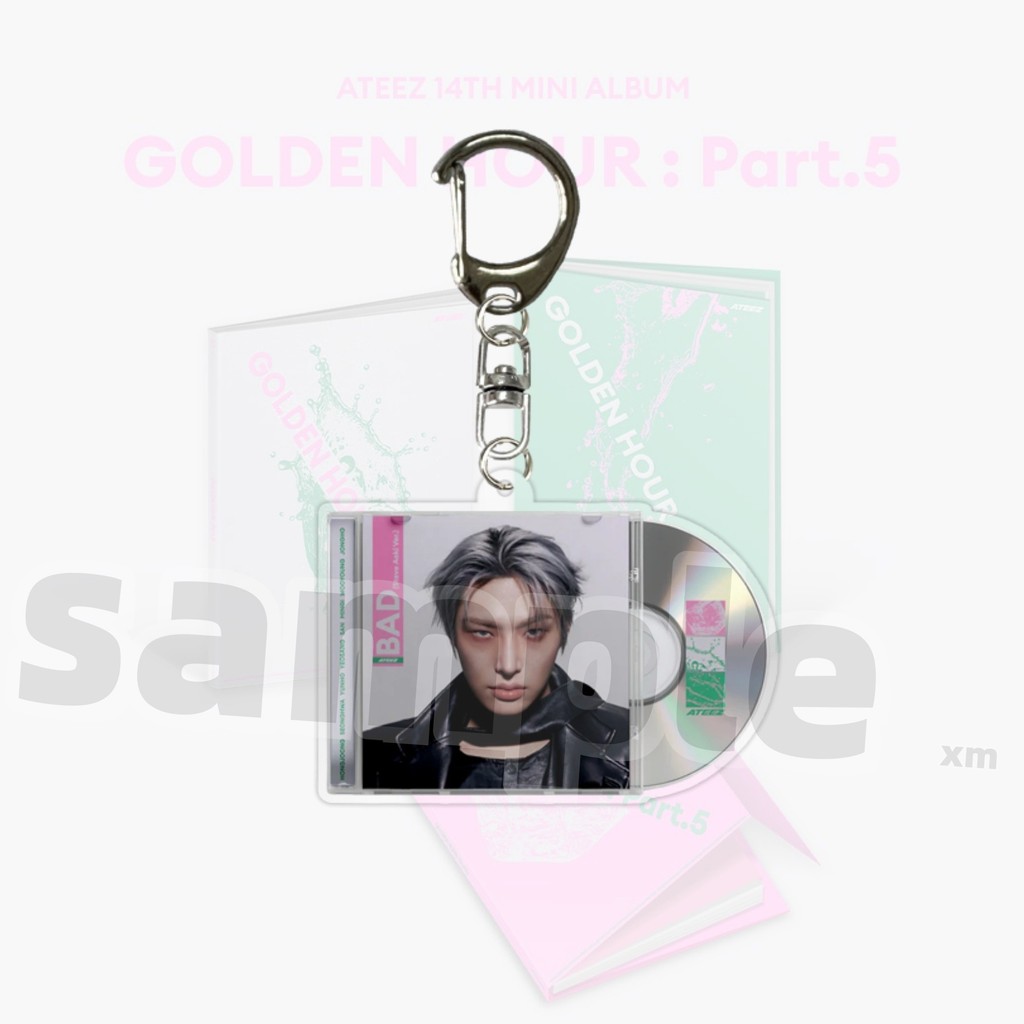 Móc khóa Acrylic SQ11 ATEEZ 14TH MINI ALBUM VÀNG GIỜ: Part.5 Mặt dây chuyền bền cho ba lô Túi & chìa khóa