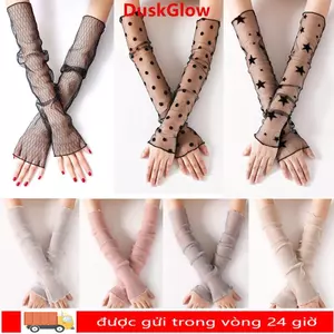 DUSKGLOW Lưới Ren Găng Tay Mùa Hè Ấm Áp UV Thoáng Khí Chống Nắng Dài Tay
