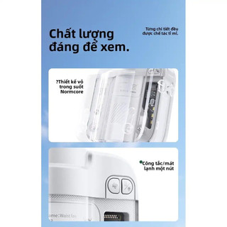 Quạt Treo Cổ Quạt Làm Mát Quạt Đeo Cổ Quạt Mini Làm Lạnh Bằng ICE 100 Cấp Độ Dùng Ngoài Trời