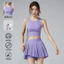Áo Vest Màu Trơn Xếp Ly Váy Phù Hợp Với Tennis Cầu Lông Thể Thao Thể Dục Giải Trí Nhanh Khô Yoga Mặc Phù Hợp Với