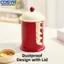 <cosyh>Stackable Square Sauce Dish Set Cream Color with Holder for Kitchen Organization