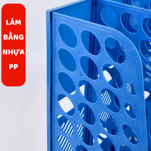 Kệ đựng tài liệu 4 ngăn để bàn học sách vở A4 đồ decor văn phòng học sinh cứng cáp gấp gọn