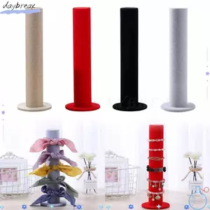 DAYBREAK Vòng đeo tay Dây chuyền đồng hồ, Bộ trưng bày giá đỡ trang sức bằng vải nhung / vải đa chức năng, Kệ trưng bày dây cao su Hình trụ Giá đỡ trang sức