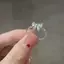 GHX Mới Đến Lãng Mạn Đáng Yêu Màu Trắng Nơ Nhẫn Nữ Có Nơ Sáng Bóng Nhẫn Dành Cho Nữ Nhẫn Có Thể Điều Chỉnh Ngọt Ngào Nhẫn Trái Tim Nữ Tính VN