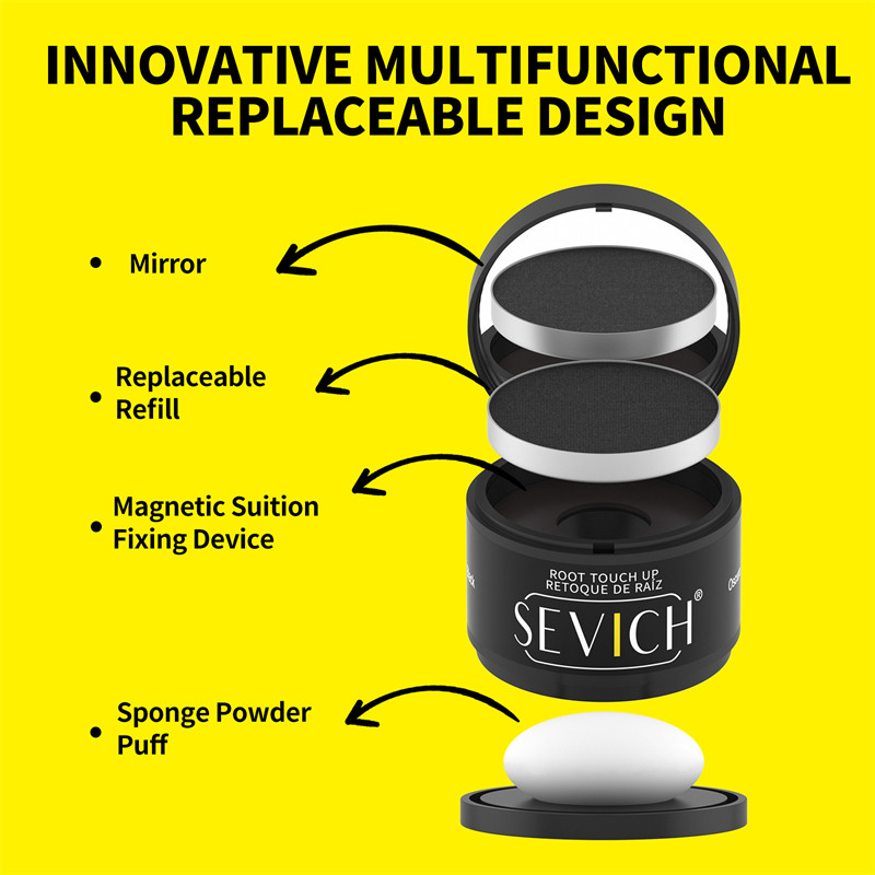 SEVICH Root Touch up Refill Thay thế Hairline Retouch Repair Hair Shadow Powder Bộ 3 món