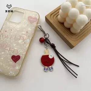 Túi Thời Trang Quyến Rũ Phiên Bản Q Hoạt Hình Bóng Bàn Cầu Lông Bóng Đá Móc Khóa Túi Xách Mặt Dây Chuyền Sáng Tạo Bapa Trang Trí Quà Tặng [Mina]