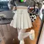 Váy có sẵn Thắt lưng đôi Váy xếp ly nữ phong cách Preppy thon gọn hơn Thiết kế váy ngắn Cảm giác eo cao chữ a S