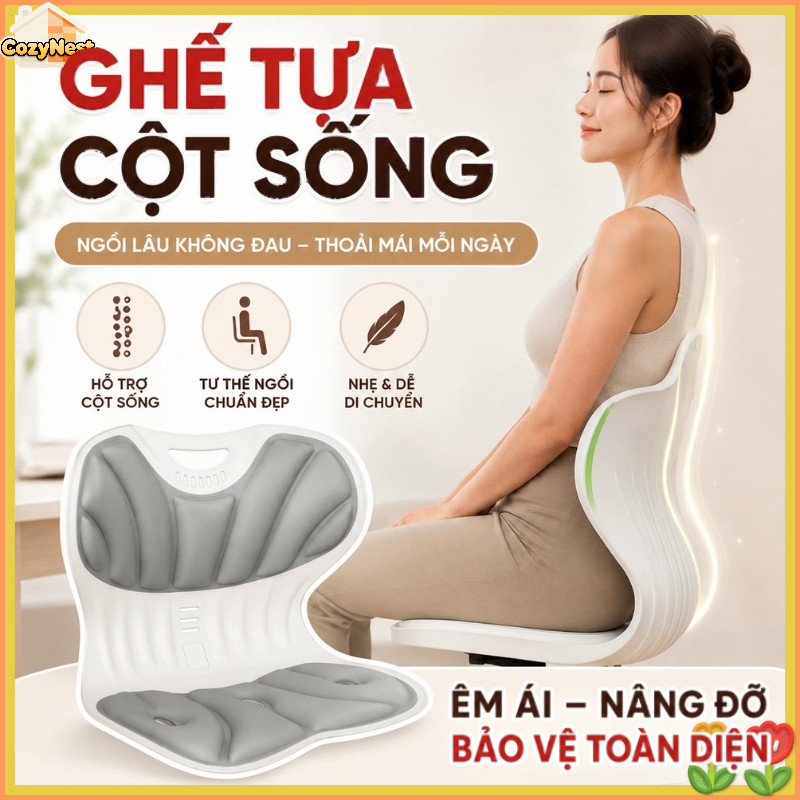 ghế bệt công thái học tựa lưng hỗ trợ cột sống ngồi lâu thoải mái ghế sàn đa năng cho phòng học