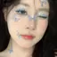 AqToCna Bướm Xé Kim Cương Mặt Stier Lấp Lánh Kim Cương Giọt Nước Trên Mặt Và Mắt Ngọc Trai Dính AqToCna