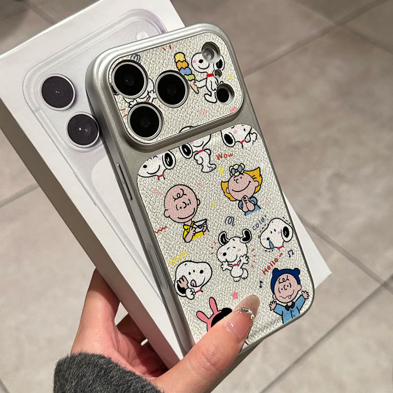Ốp lưng iPhone họa tiết Snoopy Da mềm bảo vệ camera cao cấp - iPhone 7/8/X/XS/XR/11/12/13/14/15/16/17/Plus/Air/Pro/Max