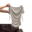 Pure Bow Rend-Up Xoay Cổ Áo Thun Nữ Tay Ngắn 2025 Slim-Fit Slimer Look Hot Girl Top 5.26