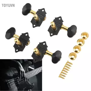 toyuvn HUIOP Kim Loại Đàn Ukulele Chốt Điều Chỉnh 2 Trái Phải Đàn Guitar Núm Máy Đầu Chỉnh Bộ Điều Chỉnh Cho Âm Bass Với Chất Liệu Và Kính Cảm Ứng đàn Guitar 4 Dây