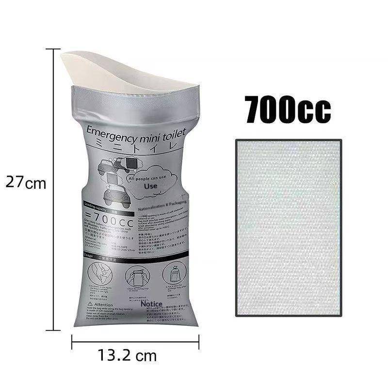 N2HAO 1 / 5 / 10 Chiếc Du Lịch Mini Di Động Vệ Sinh Túi Nước Tiểu Di Động Túi Nước Tiểu Khẩn Cấp Ngoài Trời 700ml Túi Nôn Dùng Một Lần Cho Bé Nữ Nam n