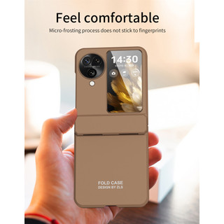 Ốp Lưng Cho OPPO Find N3 N2 Flip Matte Chống Vân Tay Full Bản Lề Ống Kính Bảo Vệ Màn Hình Thiết Kế Sạc Không Rào Chắn Vỏ Chống Sốc