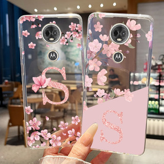 Ốp Điện Thoại Cho Motorola Moto E5 Plus E5 Play Case Hoa Đẹp Chữ Cái Ban Đầu Mỏng Trong Suốt TPU Mềm Cặp Đôi Vỏ Silicon