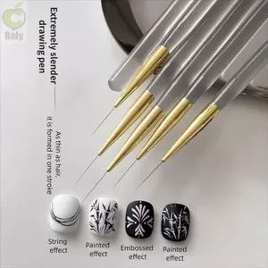 Bàn chải lót móng tay nghệ thuật ROLY, Chi tiết Bút nghệ thuật làm móng kẻ sọc kiểu Pháp, Bàn chải móng tay dòng mịn chuyên nghiệp bền bỉ cho sơn móng Gel