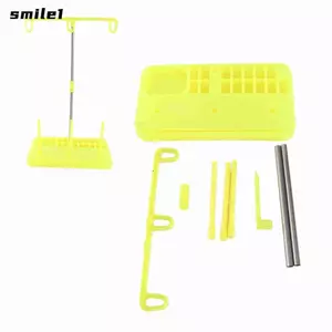 Giá đỡ ống chỉ SMILE, Nhôm nhựa lắp ráp dễ dàng 3 chân đế ren, lưu trữ 15 công suất Giá đỡ ống chỉ thêu gia dụng