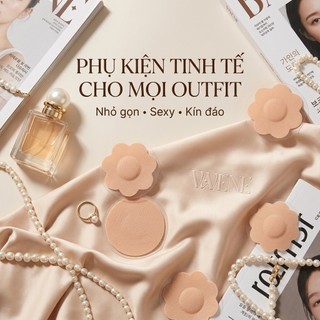 Combo 5 Miếng dán ngực vải Vanvene DR05, miếng dán nhũ hoa tàng hình tái sử dụng dùng nhiều lần