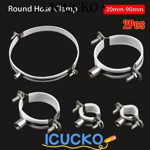 ICUCKO 2 Cái Kẹp Ống Tròn, Ống Lắp Đai Ốc Vòng Treo Ống Giá Đỡ, Sắt Mạ Kẽm Mở Rộng 20mm-90mm Vít Ống Kẹp Chân Đế