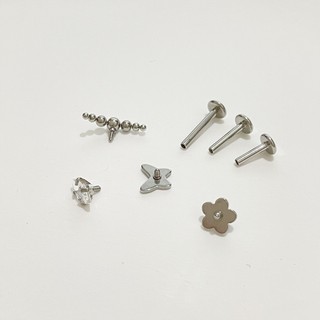 1 Cái 16G Viền Môi Bằng Thép Không Gỉ Với Zircon Xoắn Ốc 8 Mm Bông Tai Cho Earlobe Và Tragus