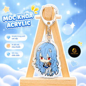 Phụ kiện mua 2 tặng 1 ~ Móc khóa acrylic EVA Neon Genesis Evangelion Asuka Ayanami Rei Nagisa Kaoru treo mặt dây chuyền