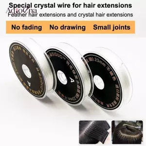 AqToCna 1 Cuộn 60M Salon Pha Lê Dây Co Giãn Tóc Dệt May Trang Trí Chủ Đề Cho Tóc Làm Dệt Tóc Giả Phần Mở Rộng Tóc AqToCna