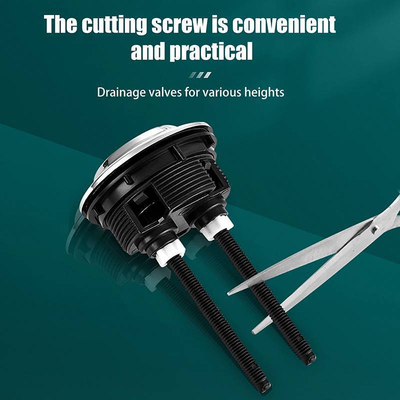 Springevenstar 1Pc Đa Năng Xả Kép Vệ Sinh Bình Nước Nút Tròn Van Xả Nút Nhấn Closestool Thay Thế Nút Nhấn Springevenstar