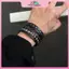 MYPANDA Vòng tay bằng da Punk kim loại nhiều lớp Dây chuyền đinh tán Trang sức Gothic mát mẻ Thời trang Unisex cho sự kiện âm nhạc Tiệc xe máy Phong cách đường phố.