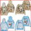 YB1 Doremon Áo Dài Tay Unisex Top Dây Kéo Cosplay 3d Doraon Áo Khoác Thời Trang Áo Khoác Ngoài Plus Kích Thước BY1