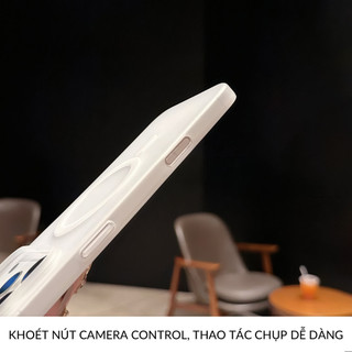 Ốp Lưng Siêu Mỏng Nhám Mờ Cho iPhone 17 Pro Chống Vân Tay Ôm Sạc Máy Có Vòng Từ Tính 3D Nổi