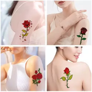 PNPIA- Chống Thấm Nước Tạm Thời Hình Xăm Stiers Hoa Đẹp Hoa Hồng Giả Flash Unisex