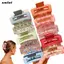 SMILE 5 Cái / bộ Kẹp Tóc, Hình Chữ Nhật Nhựa Rỗng Vuốt Tóc Kẹp, Chống Trơn Trượt In Hoa Phụ Kiện Tóc Nữ Bé Gái