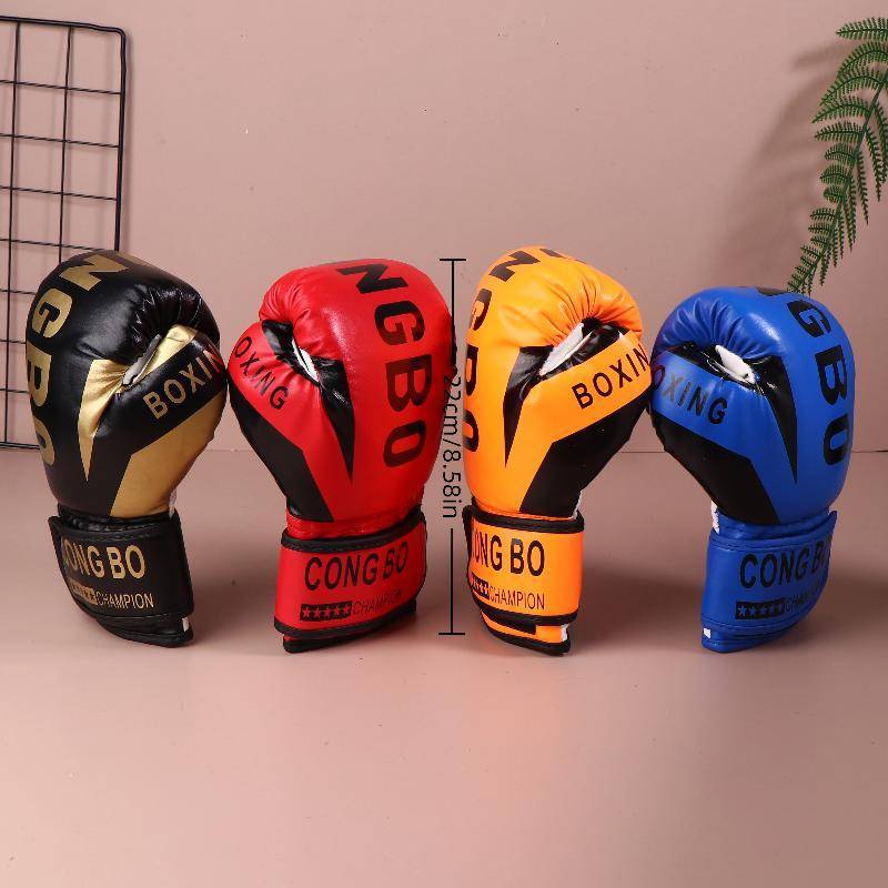 AN.MART Kids 6oz Găng tay tập đấm bốc chuyên nghiệp Da PU Trẻ em thoáng khí Muay Thái Đấm Karate Găng tay tập luyện VN