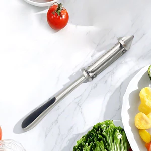 Dao gọt vỏ bằng hợp kim kẽm Tiện ích nhà bếp gia đình, Dụng cụ gọt vỏ khoai tây hai mặt năm trong một đa chức năng26060108