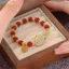 PNPIA- Phước Lành Luy Cặp Đôi Kính Tình Bạn Thỏ Vòng Tay Thời Trang Hạt Đá Tự Nhiên Cho Nữ Trang Sức Quà Tặng