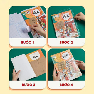 Bọc Sách Dễ Bọc Decal Trong Suốt Keo Tự Dính 3 Kích Cỡ Lớn Vừa Nhỏ Kèm 10 Nhãn Tên Có Keo Học Sinh 10 Cái Siêu Tiện Lợi​