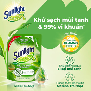 Nước rửa chén Sunlight Bio-care với thành phần từ 100% tự nhiên Túi 3.3kg