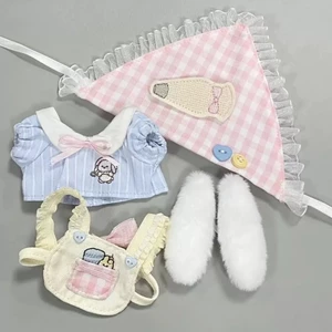 Quần áo trẻ em 10cm < Nhà bếp thỏ nhỏ} Quần áo thay thế búp bê Cotton Quần áo Bộ đồ dễ thương có giá trị cao Hàng có sẵn 6.2