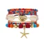Phong Cách Bohemian Hạt Cơm Mềm Vỏ Gốm Sao Biển Nhiều Lớp Xếp Chồng Vòng Tay Bộ Bên Biển Kỳ Nghỉ Mảnh Tiện Dụng Cụ