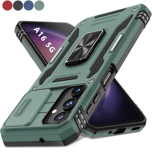 Vỏ máy ảnh trượt Quân sự Giá đỡ vòng từ tính Vỏ bảo vệ Samsung A73 A71 A57 A54 A53 A52 A36 A56 A35 A55 A34 A32 A26 A24 A23 A22 A16 A15 A14 A13 A07 A06 A05 A05S 5G-4G