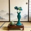 Bình hoa hình nàng tiên cá in 3D mới Trang trí nội thất thanh lịch để sắp xếp hoa và trưng bày để bàn