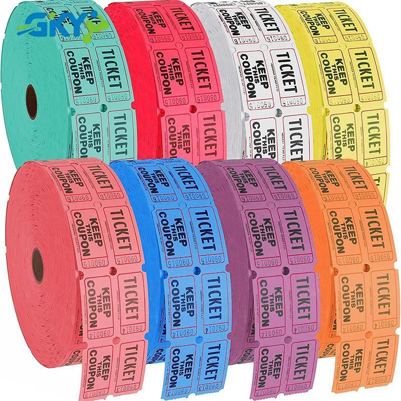 GKY 1000 Chiếc Nhiều Màu Sắc Rách Raffle Tiets Cuộn Đôi Nhập Học Tiet Game Tiet Cho Sự Kiện Lễ Hội Lớp Học Phần Thưởng GKY
