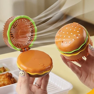 MOON Quạt để bàn Hamburger công suất mới lạ 1 tốc độ Hoạt động yên tĩnh để cắm trại