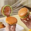 MOON Quạt để bàn Hamburger công suất mới lạ 1 tốc độ Hoạt động yên tĩnh để cắm trại